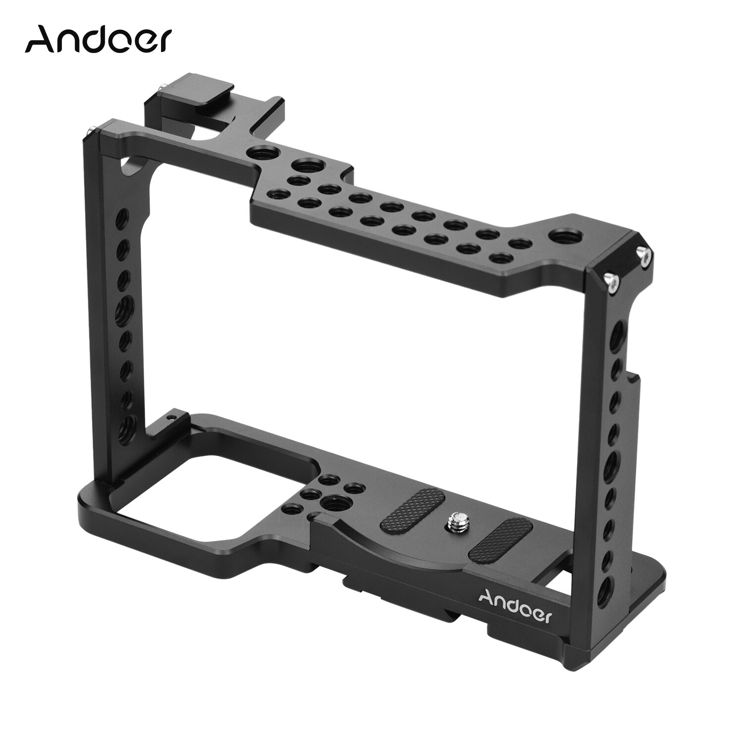 Andoer Video Accessories Full Frame Camera Cage Aluminum Alloy Camera Case Bracket with Cold Shoe Mount for S1H Cameras
