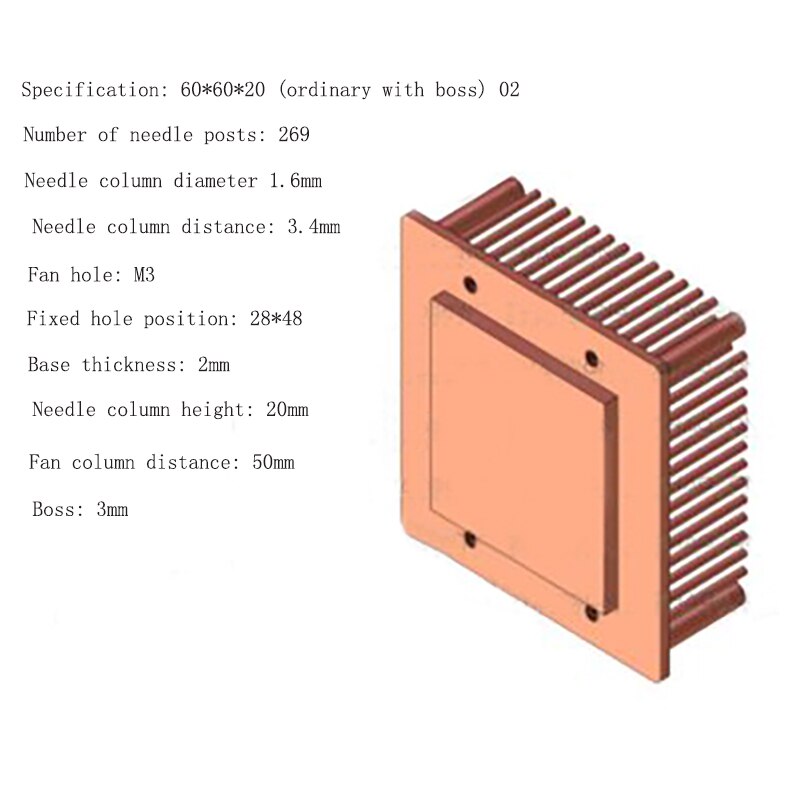 cpu radiator for computercpu radiator intake or exhaust pure copper: 60-60-20 02Boss