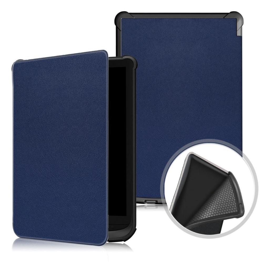 Auto Sleep/Wake E-Reader Case Protective Shell for Pocketbook 616/627/632/606/628/633/PocketBook Touch Lux 4/5/Basic Lux 2: Blue
