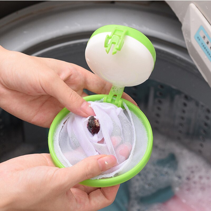Bolas para la colada, filtro de eliminación de vello, Bola de limpieza de malla, Colector de fibra sucia, filtro de lavadora, bolsa de filtro de lavandería