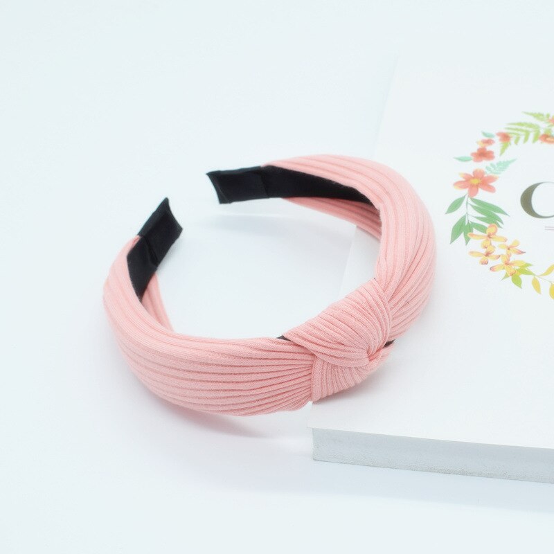 Diadema anudada para niña y mujer, bandanas con lazo de lana, diadema con orejas de animales, turbante, accesorios para el cabello, 1 ud.: 2