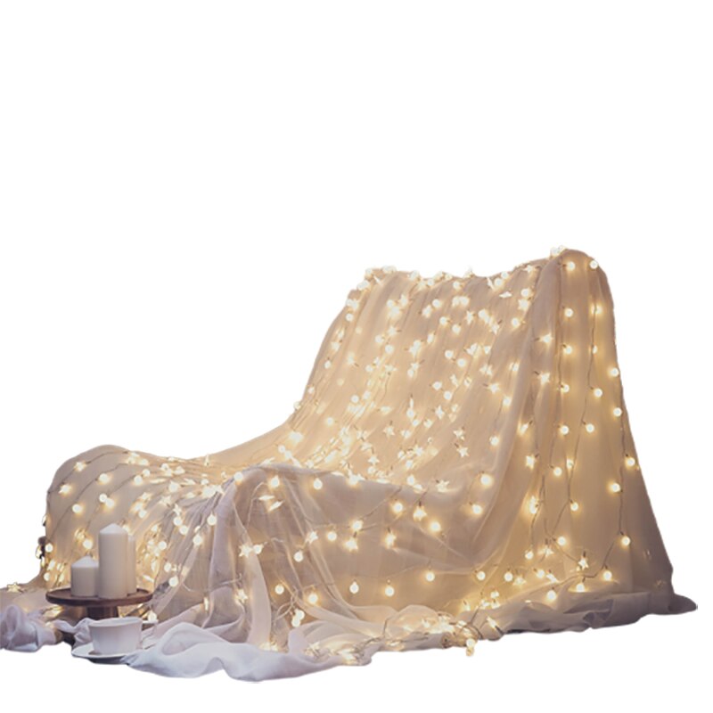 LED Ball String Lamp 10M 20M Indoor Festival Christmas Decoration Warm Starry Light Outdoor Garden Wedding Starlight AC110V/220V