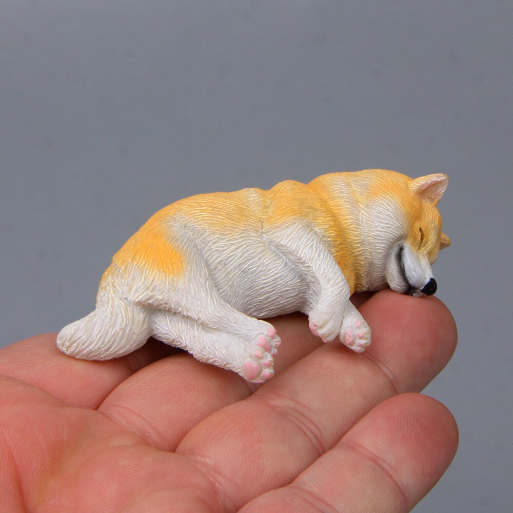 3D Hond Magneten Leuke Slapen Hond Koelkast Magneten Koelkast Sticker Micro Landschap Ornamenten Auto Beeldje Kid Speelgoed: Yeollow