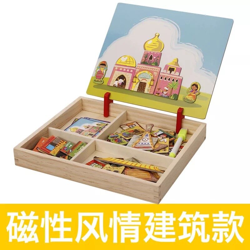 Diversifizierung Cartoon Holz 3D Puzzle Spielzeug für Kinder Pädagogisches Zeichen/Transport/Circu/BuildingToy: WJ-JM-PT-28
