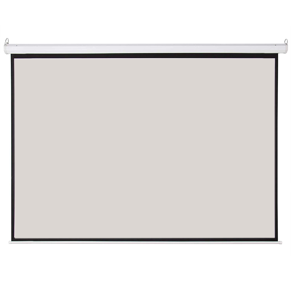 Manual Pull Down Projector Screen 60 72 84 100 Inch 4:3 Retractable Auto-Locking Matte Gray Fabric Fiber Glass Projection Screen