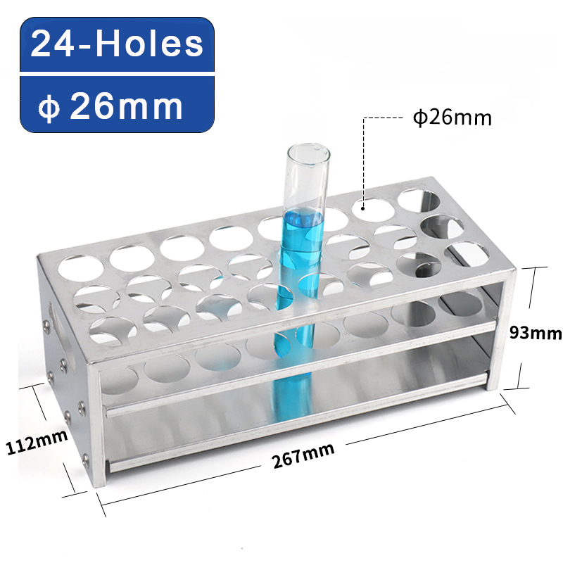 Attrezzatura da laboratorio multifunzionale per portaprovette da laboratorio con portaprovette da 21/24/40 fori, 1 pezzo: Grigio