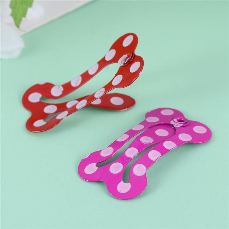 20 Pcs Bone Shape Hair Claws Haar Clip Kunstmatige Dogbone Paardenstaart Houder Grijper Voor Honden (Willekeurige Kleur)