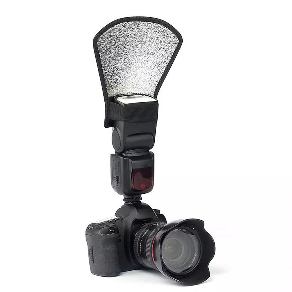 Universal Camera Flash Diffuser Softbox Silver&White Reflector SLR camera Photography Studio Accessories