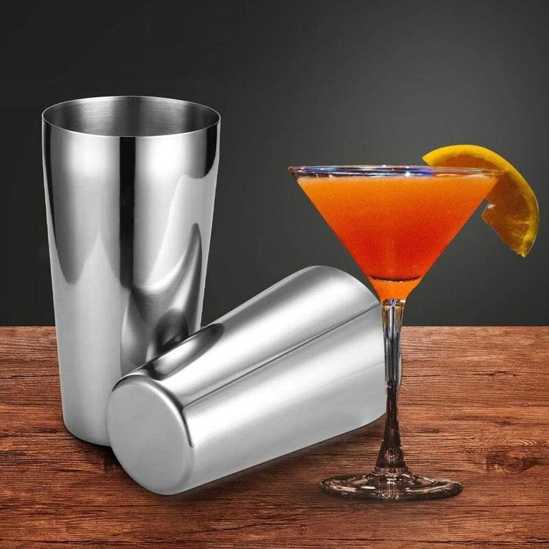 2Pcs/Set Stainless Steel Boston Shaker 750/500ml Cocktail Bar Tool Boston Accessories Bartender Shaker Shaker Cocktail G6I7
