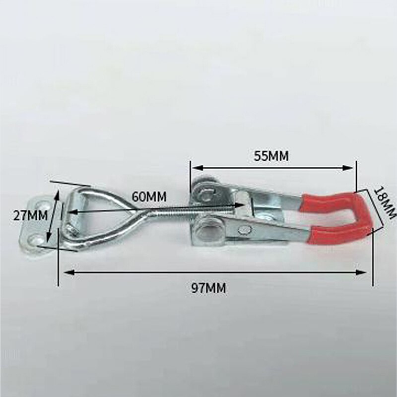 198Lbs 90kg Anti-Slip Push Pull Toggle Clamp Tools / Quick Release Clamp Adjustable Toolbox Case Metal Toggle Latch Catch Clasp: 1