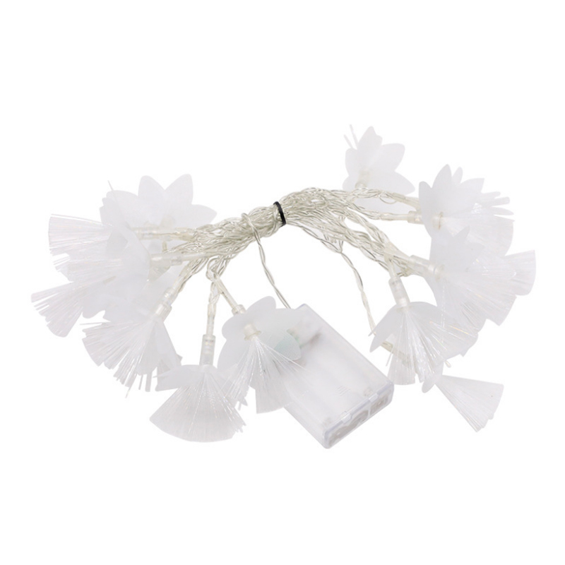 LED Fiber Flower Lights String Waterproof Fairy Garland Lamp Living Room Store Year Decoration AA Battery/USB Light String