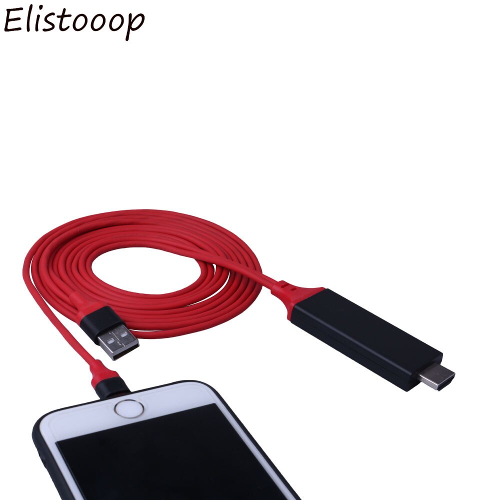 2M 8 Pin HDMI Cable lighting Cable HD 1080P HDMI Converter Adapter Cable USB Cable for HDTV TV Digital AV for iPhone for IOS