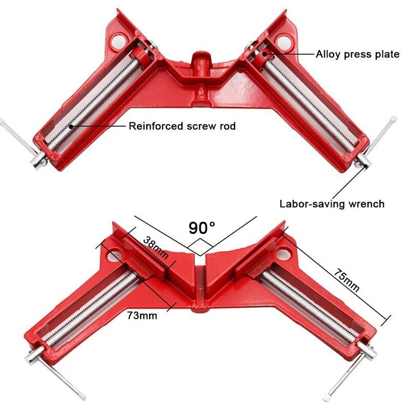 4 Stuks 90 Graden Rechte Hoek Klem 4in Behoud Hoek Clips Multifunctionele Aluminium Lassen