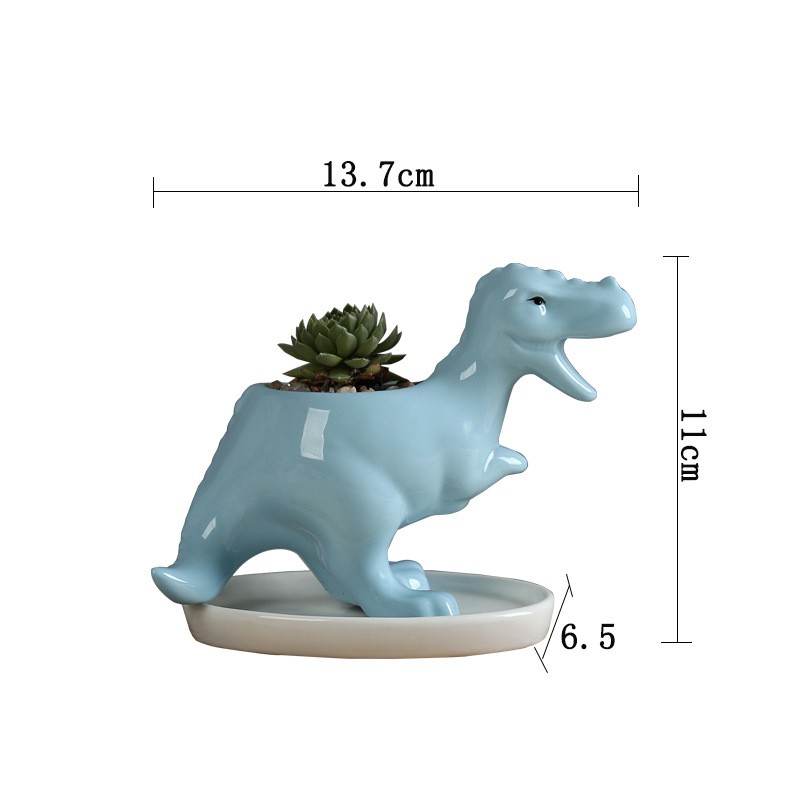 Cartoon desktop succulent bloempot schattige dinosaurus plantenpot vaas tuin mini macetas bonsai cactus plantenbakken voor huisdecoratie