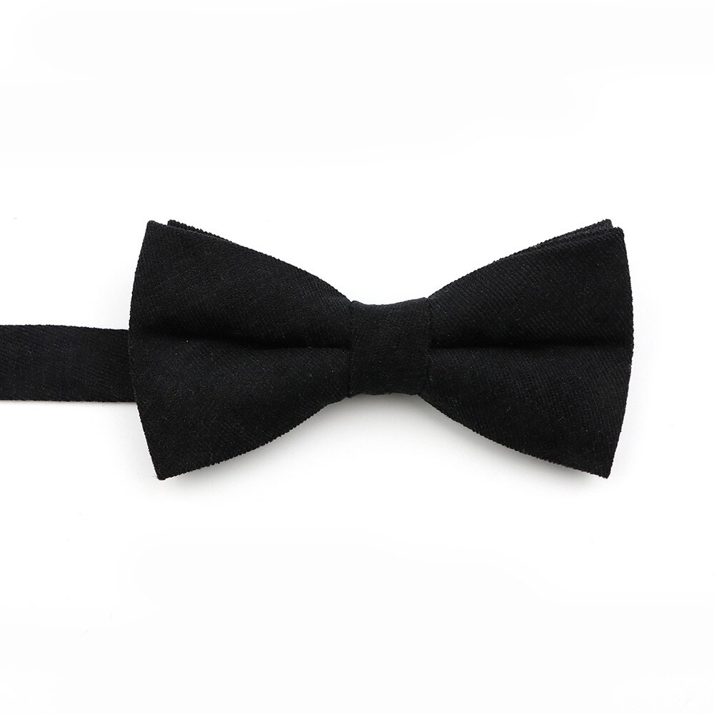 Nœud papillon en microdaim doux pour homme, couleur unie, Flexible, lisse, mat, motif décoratif, en coton: 15