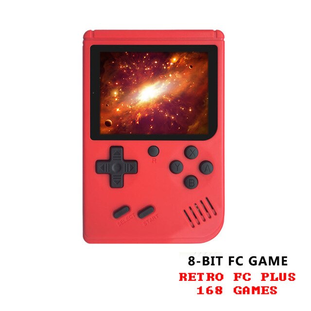 Powkiddy Q3A Video Spiel Retro Konsole 8 Bit Retro Mini Tasche Handheld-Spiel-Player Gebaut-in 168 Klassische Spiele kinder