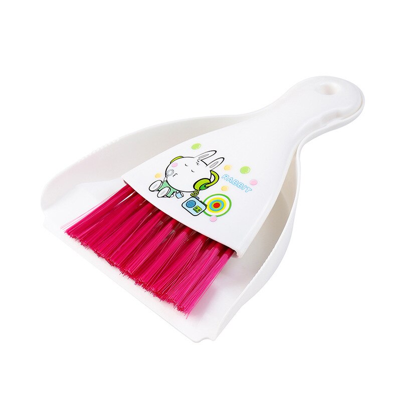 Mini cleaning brush small broom dust set desktop sweeper garbage cleaning shovel table household cleaning tools: Red