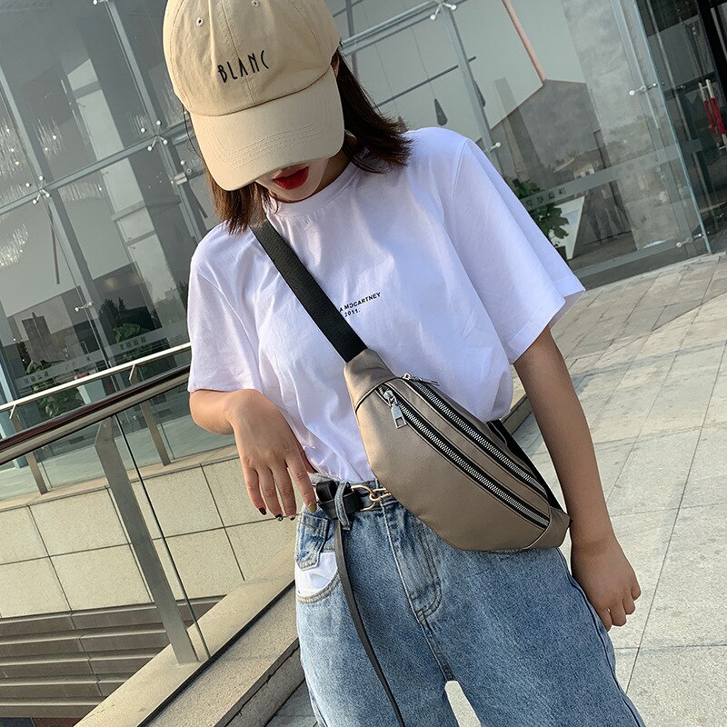 Kleine Taille Tasche frauen 2020Neu lässig Schulter Tasche Einfache Mädchen der Brust Tasche Bote Tasche
