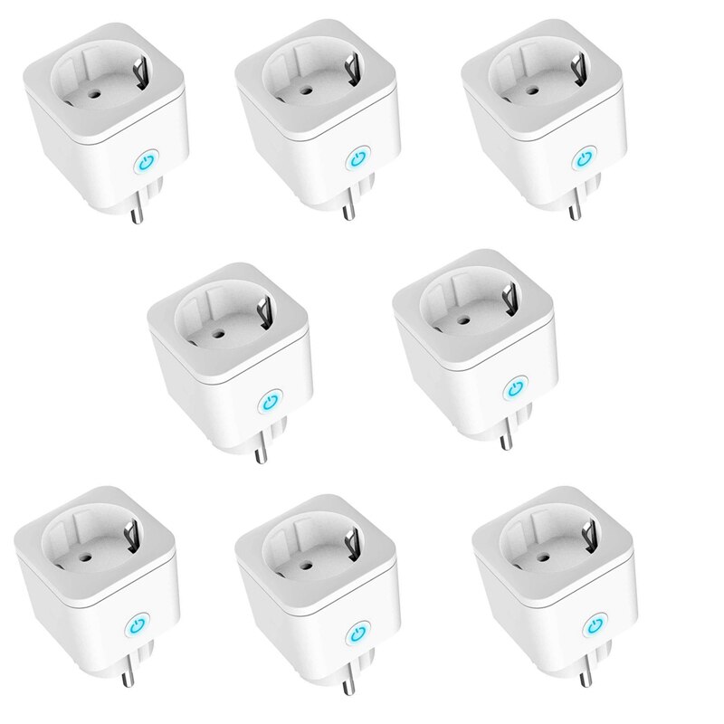 WiFi Smart Socket Plug EU 100-240V Adaptor Wireless Remote Voice Control Power Monitor For Google Home Alexa Tuya