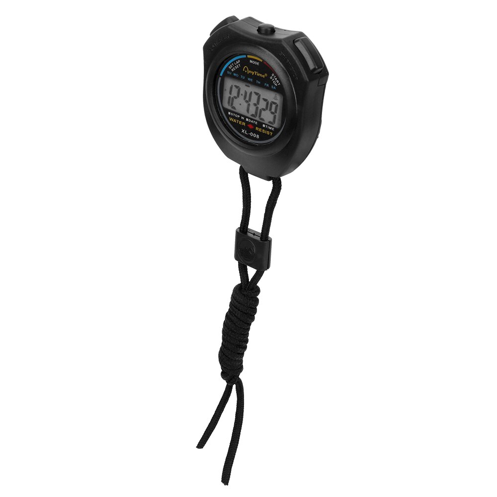 DIYWORK Handheld Stopwatch Digital LCD Sports Timer Chronograph With Strap Running Counter Timers Clock with Alarm