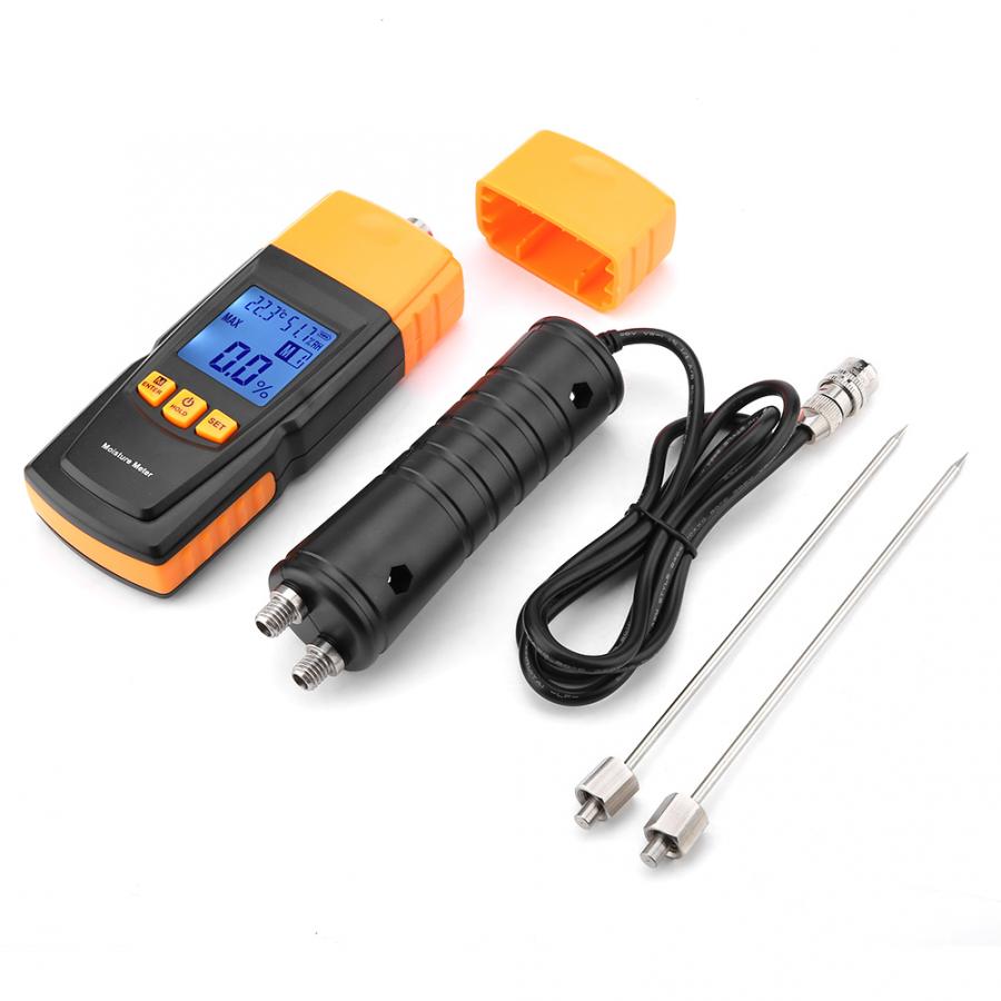 GM620 LCD Display Digital Adjustable Wood Moisture Tester -10- 60 Degree Moisture Meter