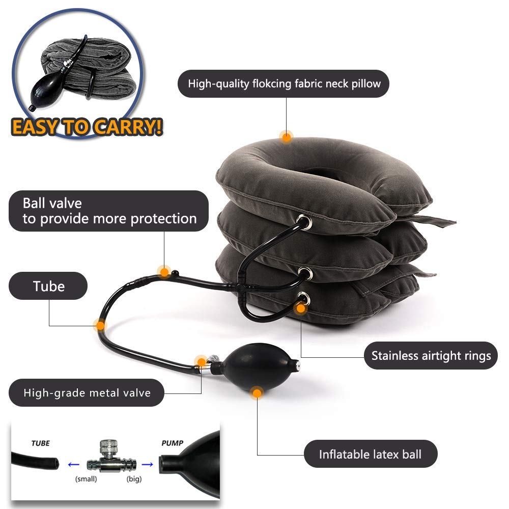 Cou tracteur gonflable Air dispositif de Traction cervicale soutien oreiller collier vertèbre orthopédie Massage Relaxation orthèse
