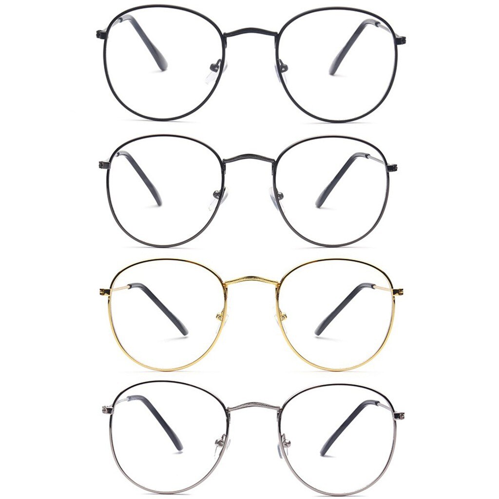 Brilmonturen Metalen Ronde Bril Frame Clear Lens Eyeware Zwart Oog Glas Retro Grote Metalen Lenzenvloeistof Frame Oversized