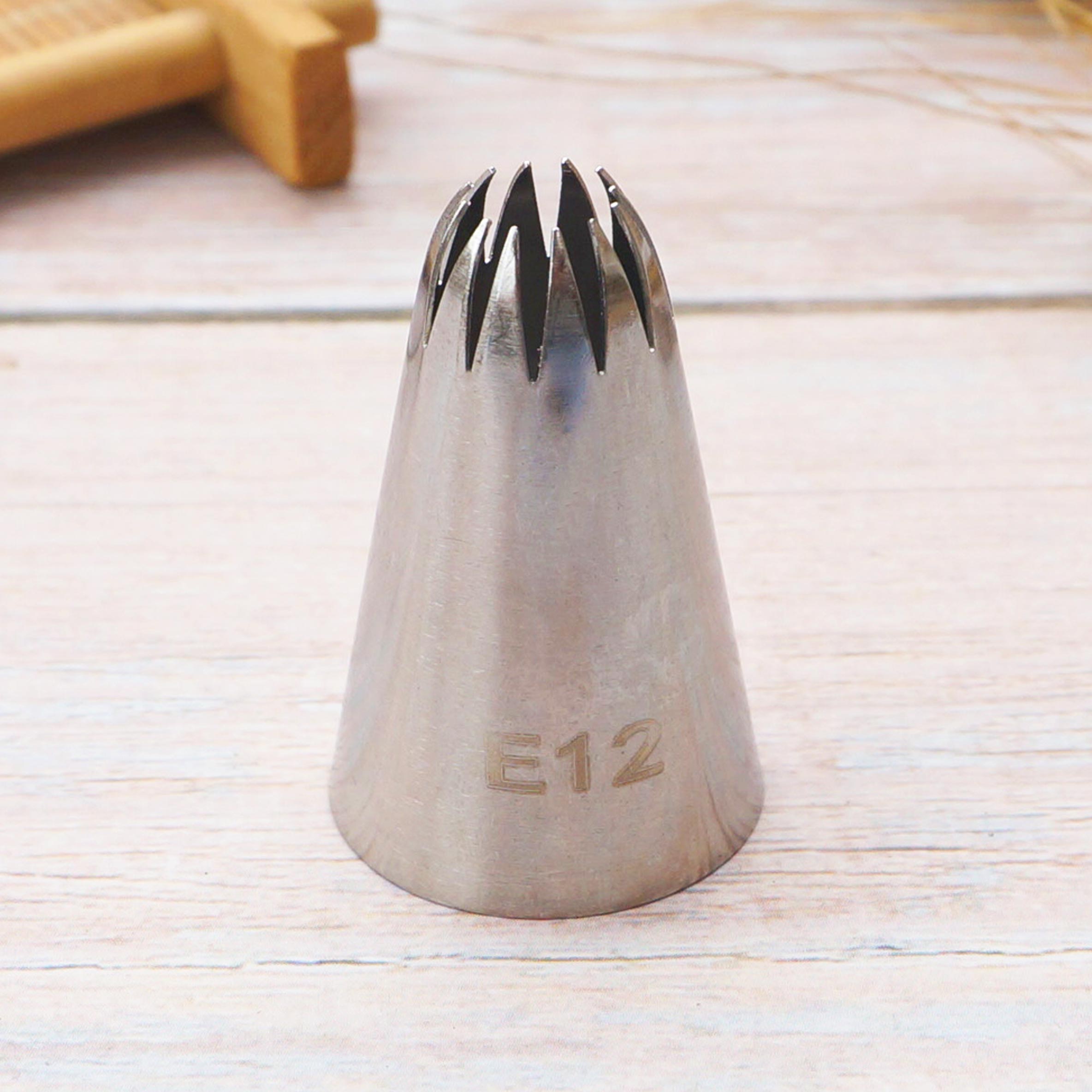 #E12 D63 Close Star Cake Decorating Pastry Piping Nozzle Icing Tips Bakeware Kitchen Cookies Tools Stainless Steel