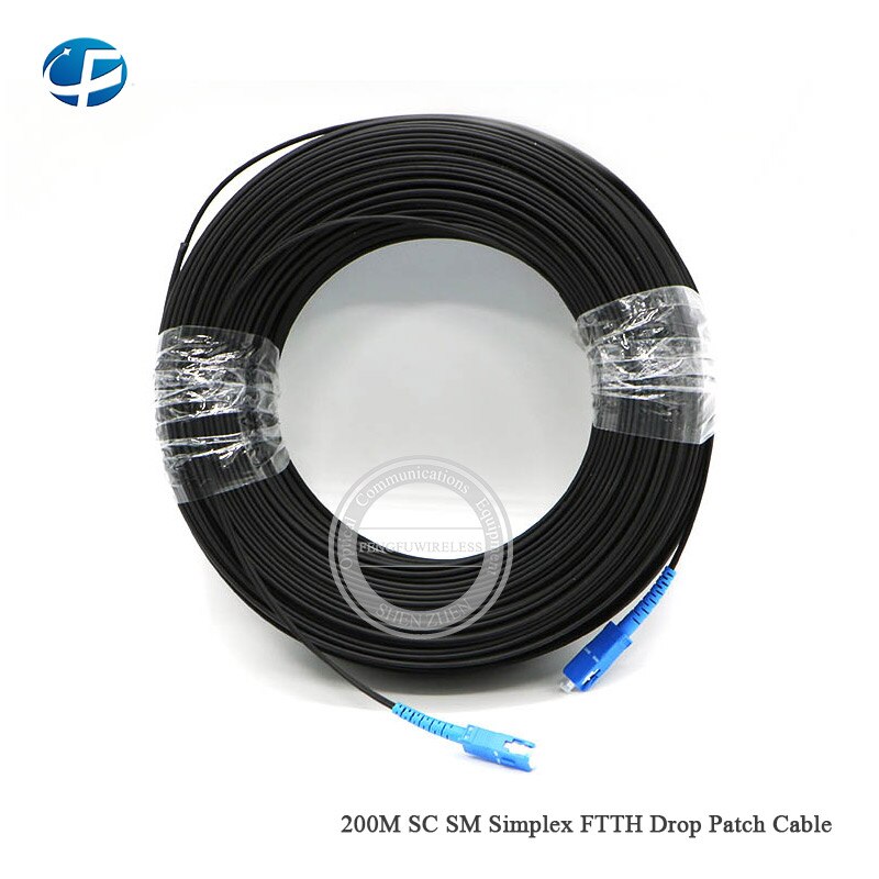 Beste Prijs Outdoor 200M Sc Sm Sx Ftth Patch Kabel Sm Sx Tpe Plastic Materialen 200M kabel Patch Cord