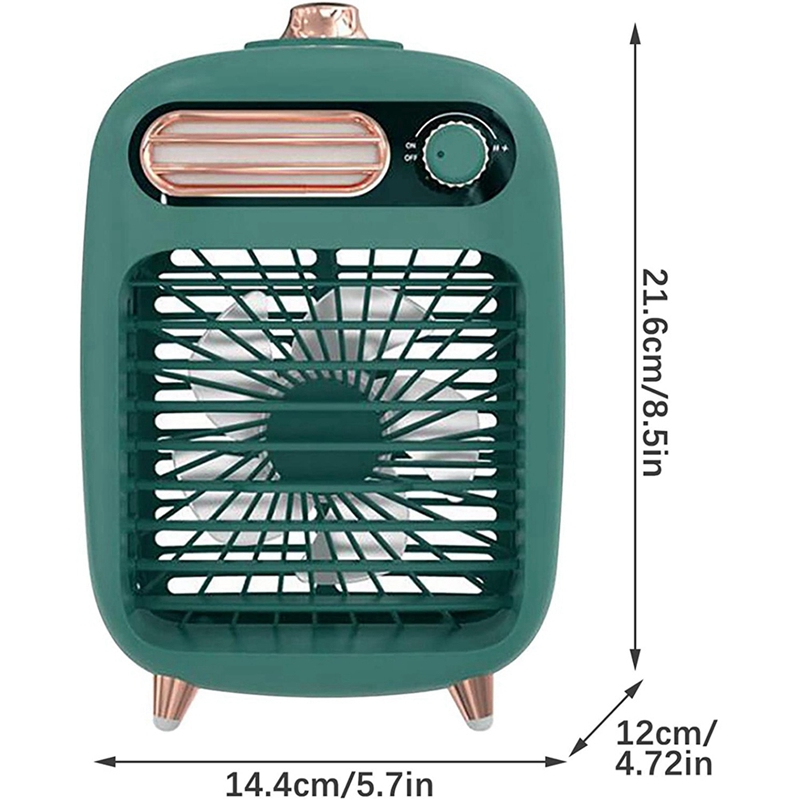 Portable Air Conditioner Fan, Personal Space Air Cooling Fan for Home Office, USB Portable Air Conditioner