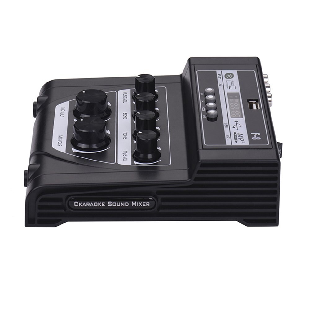 Household Audio Mixer Sound-Plastic Mini Karaoke Microphone Stereo Echo-Mixer Support Recording Mp3 1 Piece