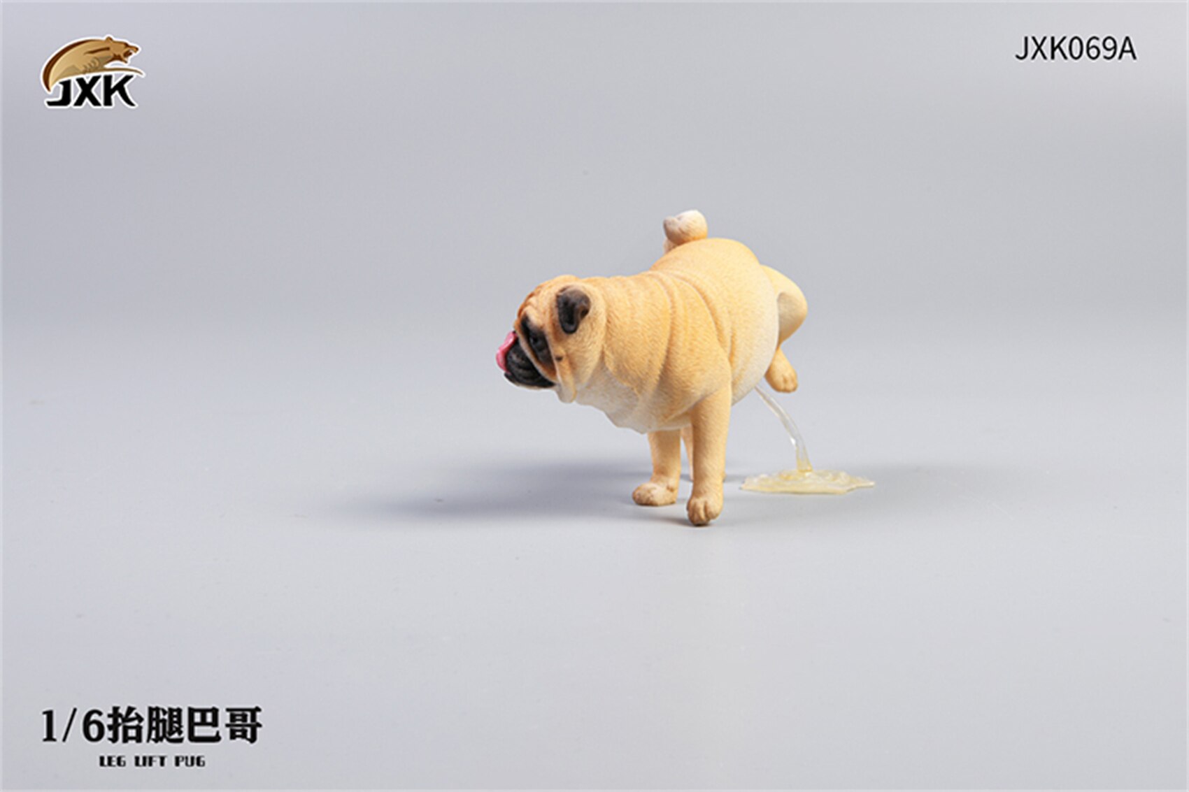 JXK 1/6 Funny Pug Figure Dog Pet Healing Figure Cute Canidae Animal Collector Toy Resin Desktop Decoration