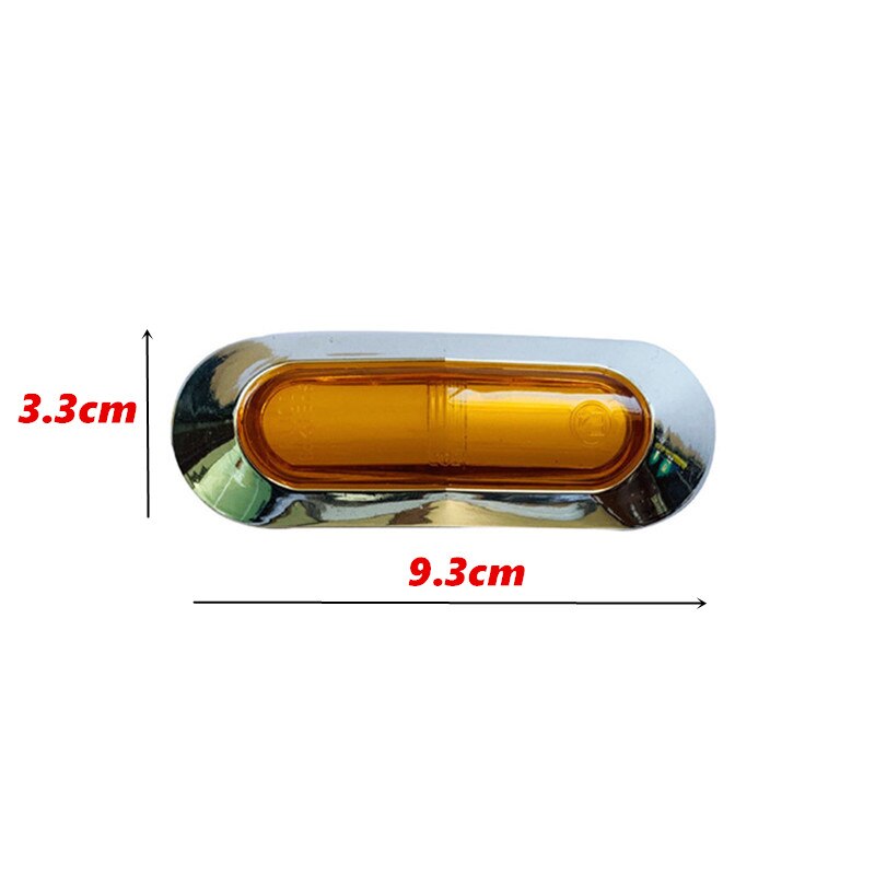 2PCS LED Side Marker Lights Trailer Lights Truck Lighting 24v Truck Marker Lights Amber 4LED Light For Trucks
