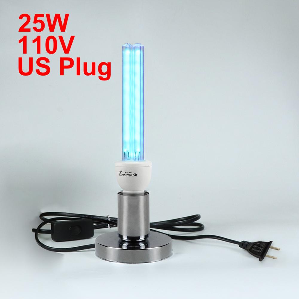 UV Quarz Lampe Für Desinfektion Bakterizide Uv-Licht Sterilisator Deodorant Lampe E27 UVC CFL Ozon LED Ultra Violet Birne: 25W 110V With USPlug / UVC With Ozone