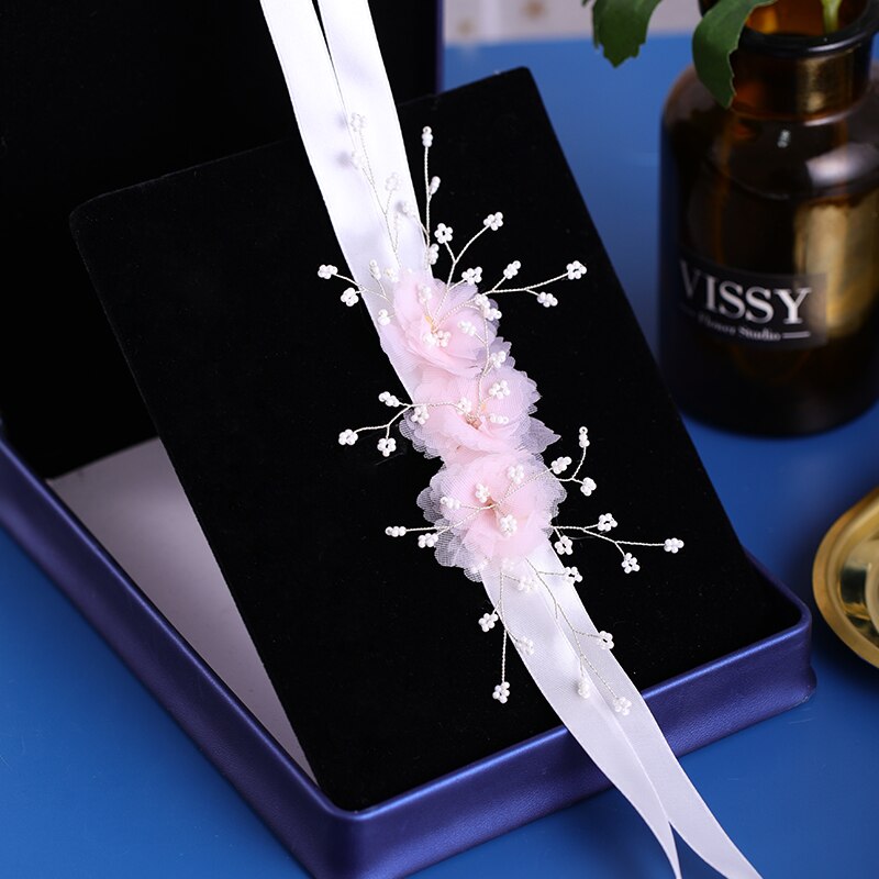 Cinta para el cuello de flor rosa, accesorios para el cabello de boda, banda para la cabeza, el cuello de banda para dama de honor, joyería, decoración
