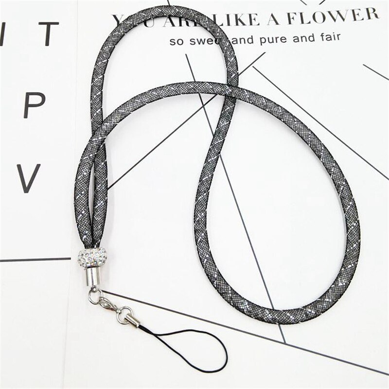 Mobiele telefoonriemen kristallen ketting kralen hanger sleutelhanger hangkoord lasso lanyard nekband badgehouder voor alle telefoons: C