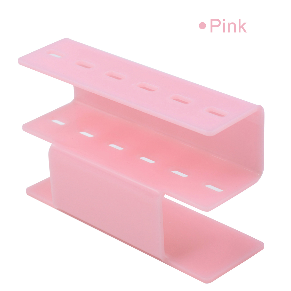 Wimpern Pinzette Lagerung Halfter 6 Löcher Gestell Tragbare Pinzette Organizer Regal Wimpern Verlängerung machen-hoch Werkzeug Acryl Ständer: Zitrone Gelb