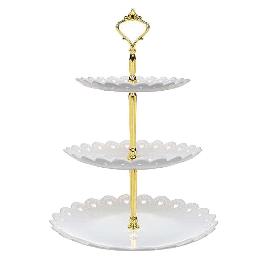 3- -ters kakestativ dessert cupcake stativ konditorivarerbrett for teselskap, bryllup og bursdag