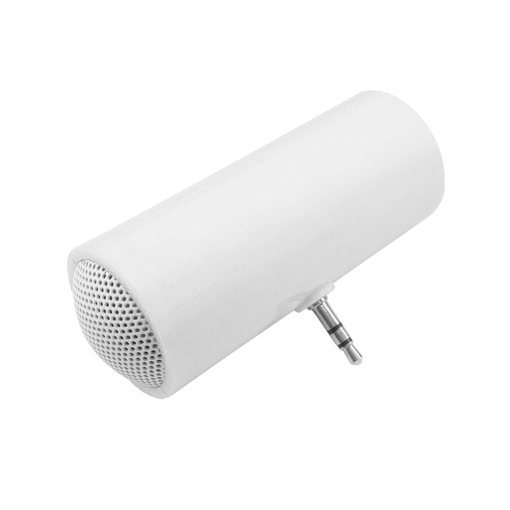 mini przenośny głośnik liniowy telefon zewnętrzny głośnik z wtyczką TRS 3.5mm dla iPhone iPad android Smartphone tablet głośnik: Srebrny