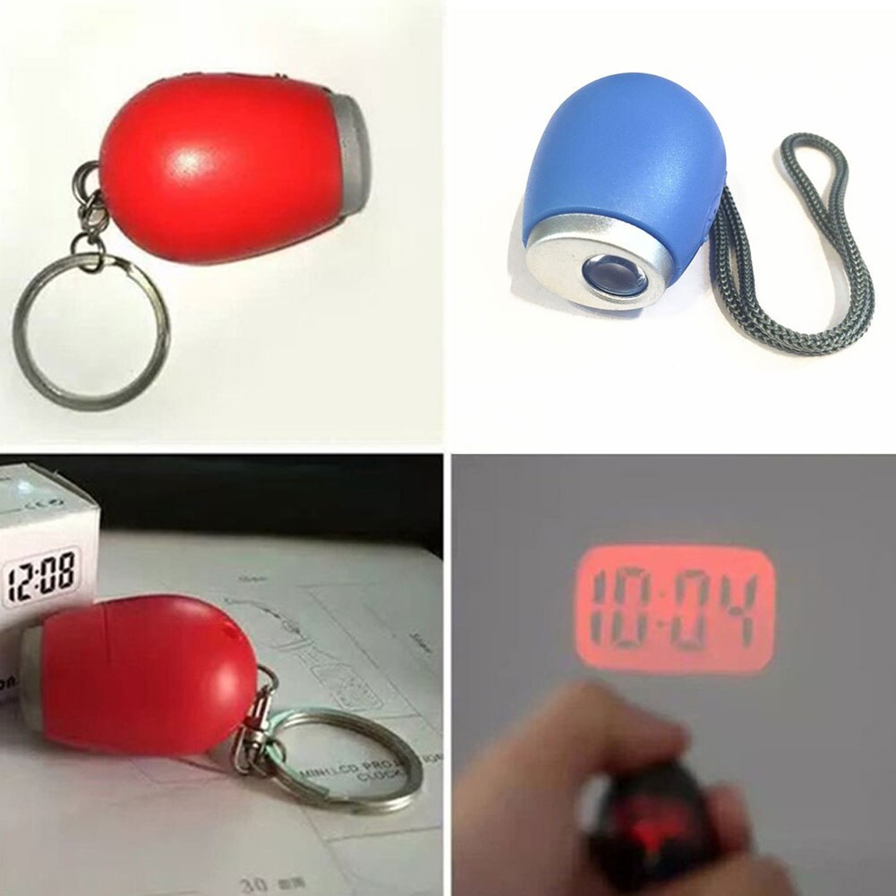 Digitale projectieklok led draagbare klokken rood/blauw/zwart digitale miniklok