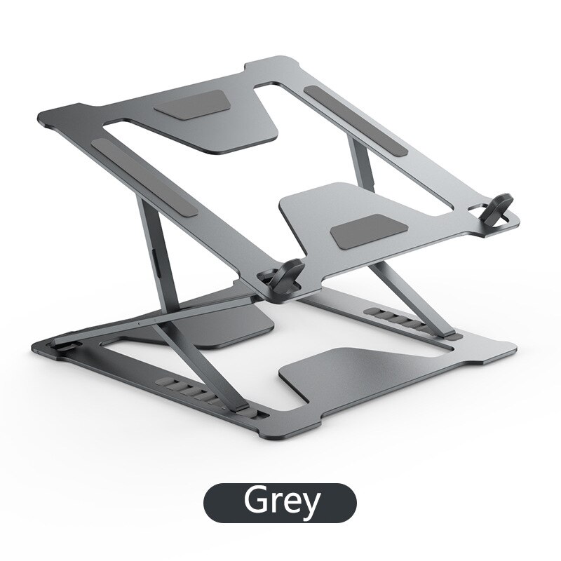 CABLETIME Aluminum Laptop Stand High-strength Foldable Multi Adjustment for Laptop Tablet Holder Stand S21: P17 Grey