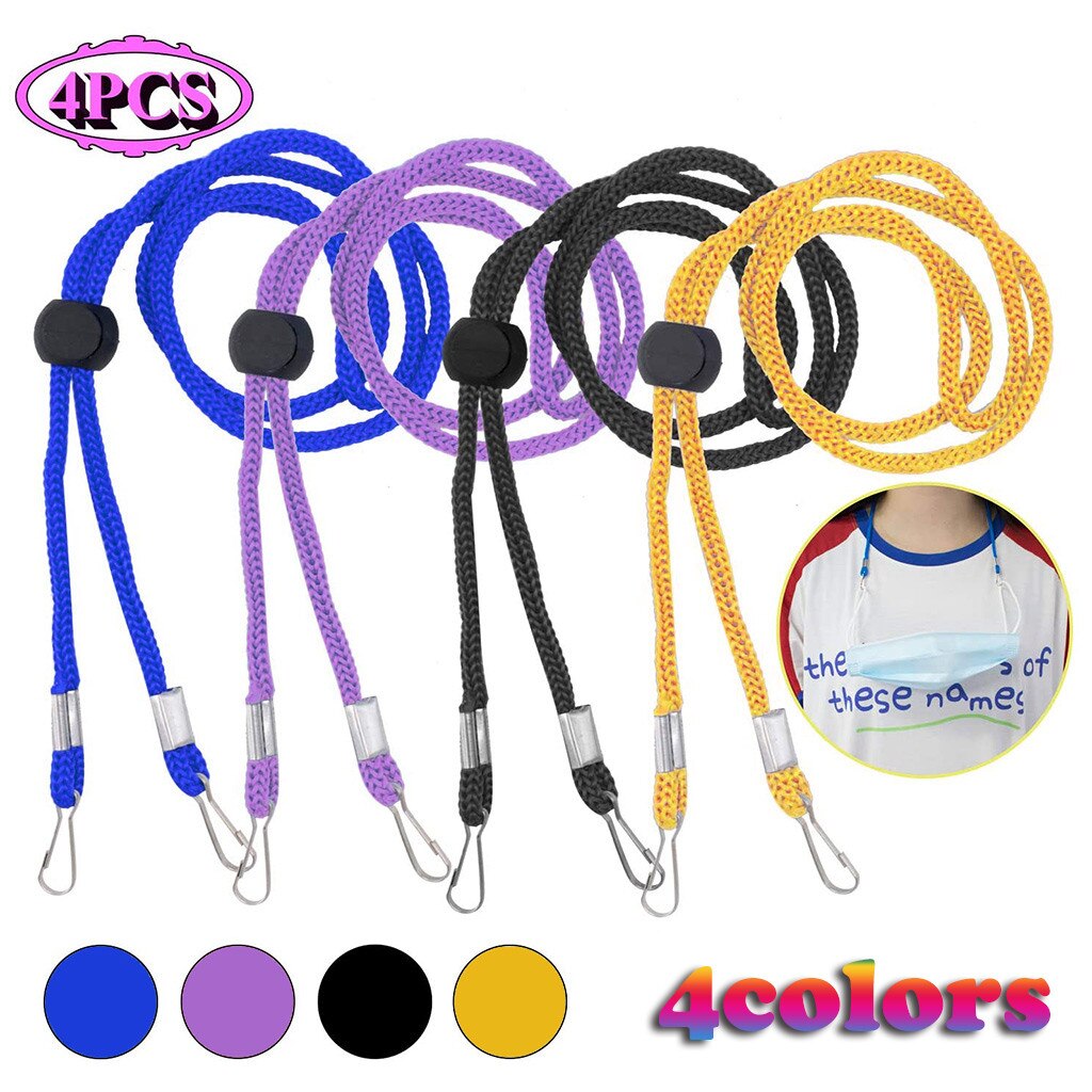 4Pc Verstelbare Lanyard Handige Handige Veiligheid Gezichtsmasker Rest Oor Houder Touw Hals Opknoping Houder Sujeta Mascarillas Salvaorejas