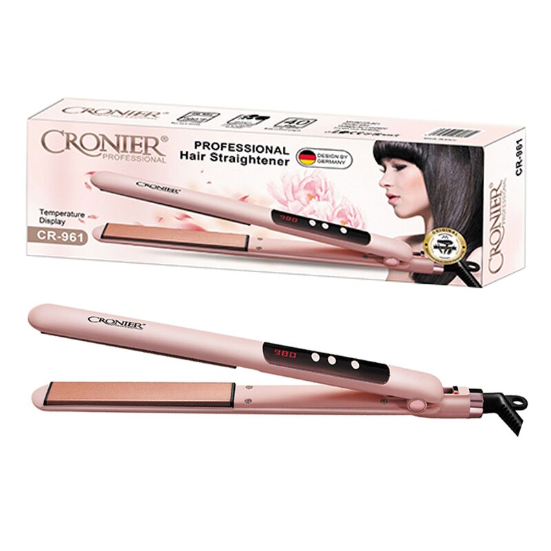 up to 980℉ smooth ceramic hair straightener flat iron straightening hairdressing tool LCD digital reminder 100-240v