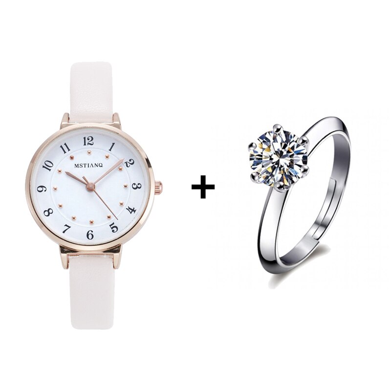 Watch Women Casual Leather Belt Watches Simple Ladies Small Dial Quartz Clock Dress Women's watches Reloj mujer: A-1X6