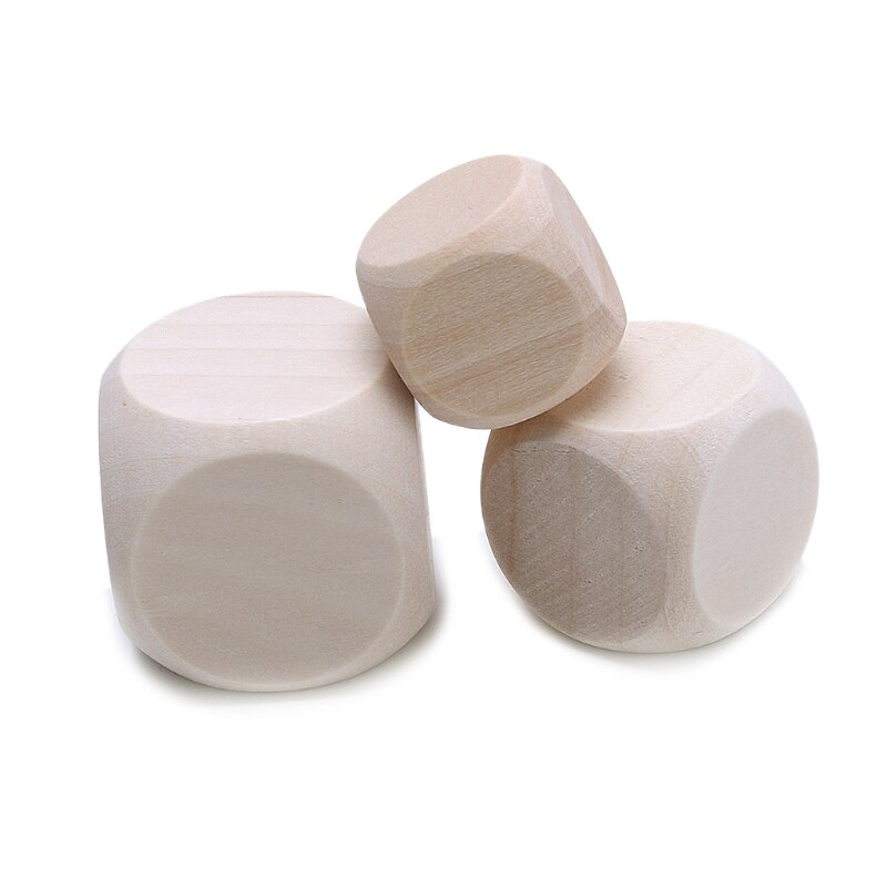 5 stücke Leere Holz Würfel Art Druck Gravur Graffiti DIY Spielzeug Familie Party Spiele