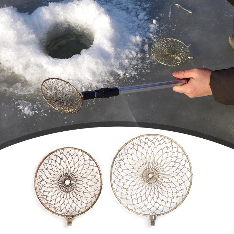 11/14cm Galvanized Iron Wire Net Ice Fishing Hedge Winter Ice Mini Fish Strainer Scoops Fishing Tackles Products