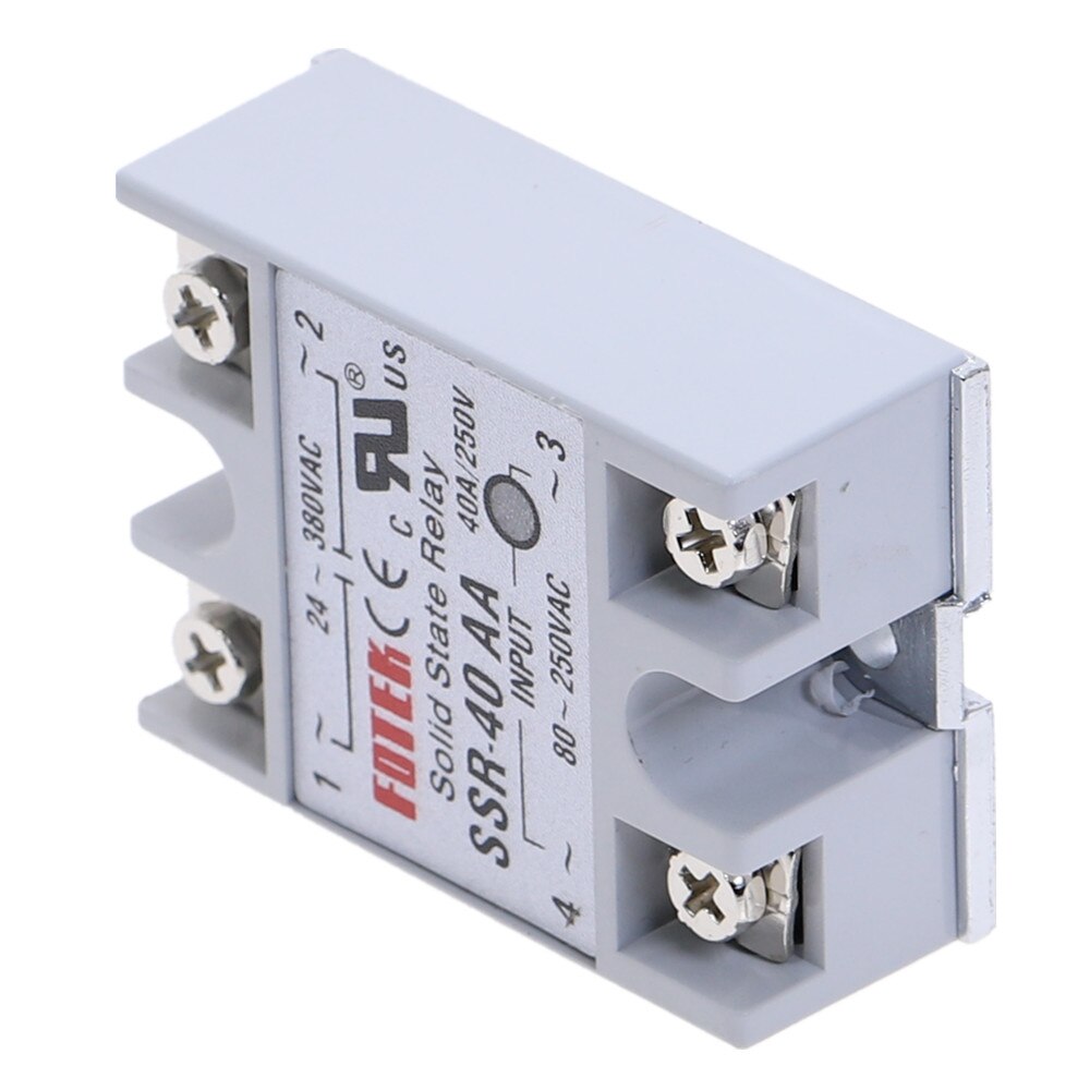 1 stk ssr -40aa 40 aa fast stat relémodul 80-250v ac inngang 24-380 vac 40a