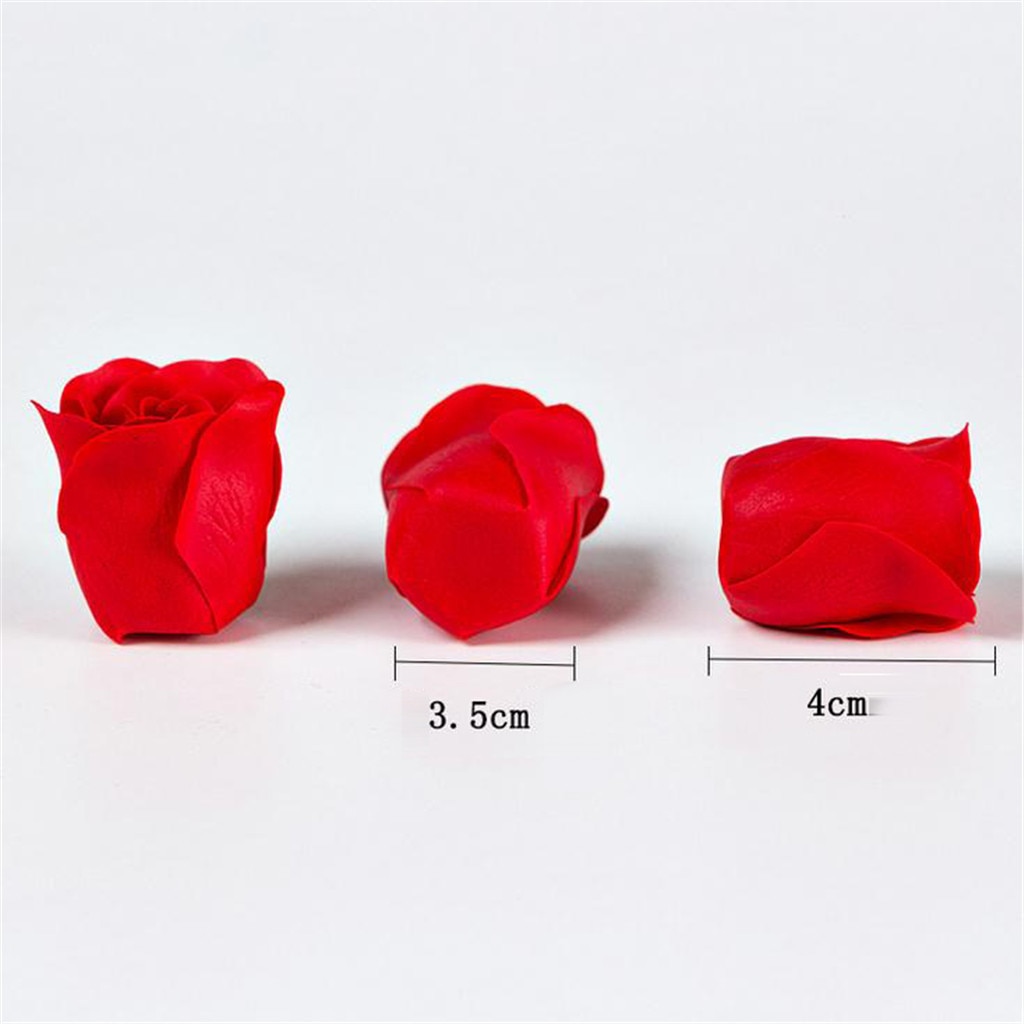 81Pcs/1Box Bruiloft Decoratie Rose Zeep Bloem Hoofd Drie-Layer Zonder Base Simulatie Rose Eeuwige bloem Roos
