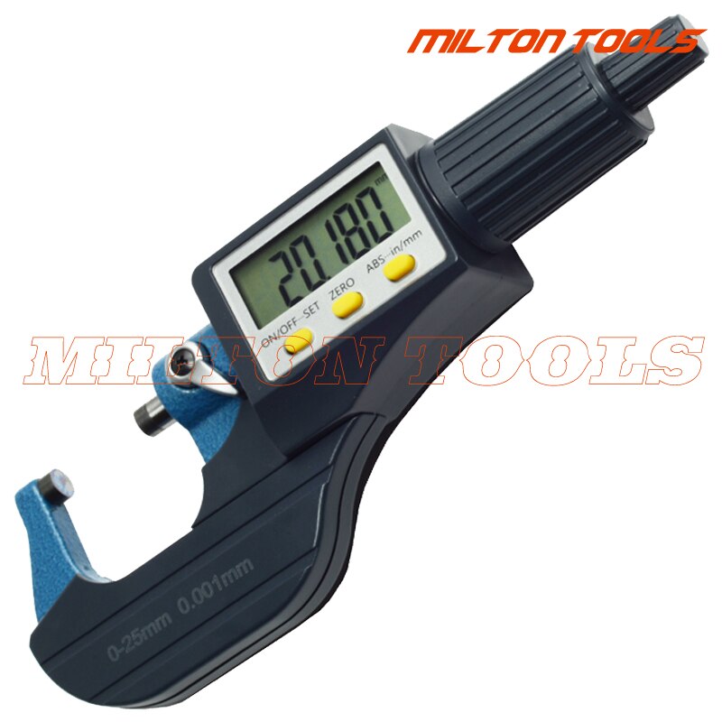 0-25mm 0.001 mm electronic outside micrometer with Extra Large LCD Screen digital gauge measuring tools With Retail Box
