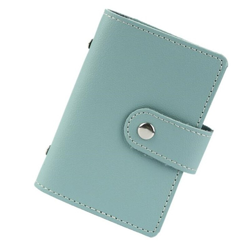 Roze Anti-Diefstal Id Credit Kaarthouder Mode Vrouwen 26 Kaarten Slim Pu Leather Pocket Case Portemonnee Portemonnee voor Vrouwen Mannen Vrouwelijke: Sky Blue